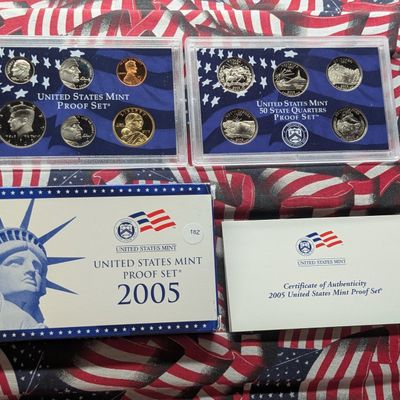 Sale Photo Thumbnail #108: 2005-S Proof U.S. Mint Set with 2006-S State Quarters and Sacagawea Dollar in OGP w/ COA - Incorrect State Quarter Set