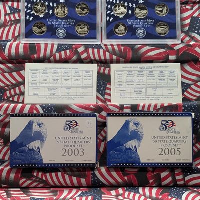 Sale Photo Thumbnail #44: 2003-S & 2005-S U.S. Mint 50 State Quarter Proof Sets in OGP w/ COA