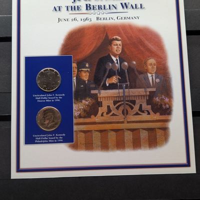 Sale Photo Thumbnail #325: 1990 P & D Kennedy Half Dollars With Stamp