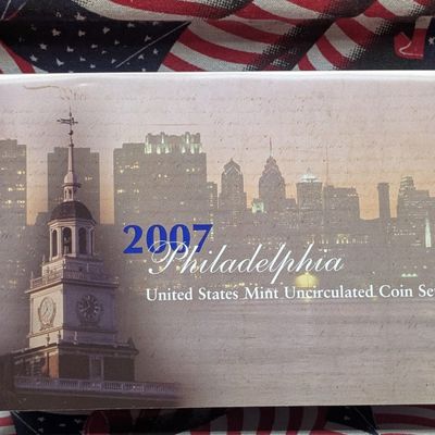 Sale Photo Thumbnail #41: 2007-P (Only) US Mint Uncirculated Coin Set with State Quarters, 4 Presidential Dollars and a Sacagawea Dollar in OGP w/ COA