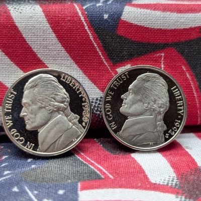 Sale Photo Thumbnail #293: 1984-S & 1992-S "Proof" Jefferson Nickels