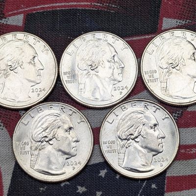 Sale Photo Thumbnail #201: (5) 2024 P&D American Women Series Uncirculated Quarters