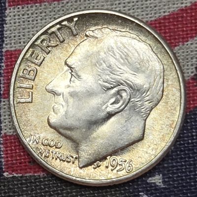 Sale Photo Thumbnail #55: 1956 Roosevelt Dime, 90% Silver