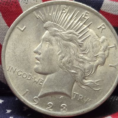 Sale Photo Thumbnail #7: 1923 Peace Dollar, 90% Silver 26.73g
