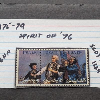 Sale Photo Thumbnail #401: 1975-1979 Spirit of '76 13 Cent Stamps, Scott # 1629-1631, Mint, Original Gum, Never Hinged