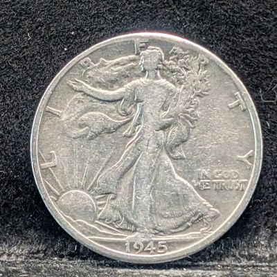 Sale Photo Thumbnail #322: 1945-D (WWII ERA) Walking Liberty Half Dollar, 81 Years old, 90% Silver
