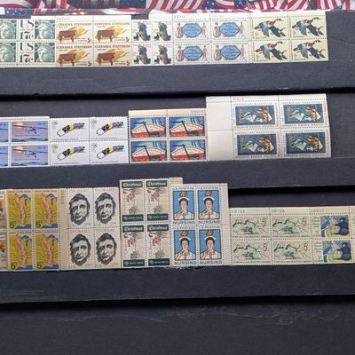 Sale Photo Thumbnail #306: (16) Different Assorted US Postage Plate Blocks