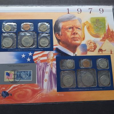 Sale Photo Thumbnail #270: 1979 P & D U.S. Uncirculated Mint Sets With Stamps