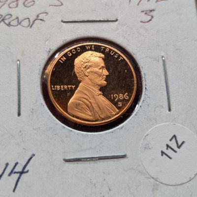 Sale Photo Thumbnail #66: 1986-S Type 3 "Proof" Lincoln Memorial Cent
