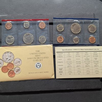 Sale Photo Thumbnail #70: 1990 P & D U.S. Mint Uncirculated Coin Set In OGP w/COA
