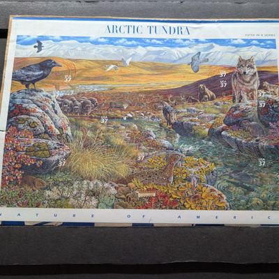 Sale Photo Thumbnail #359: 2003 Arctic Tundra Full Cancelled Stamp Sheet, Scott # 3802