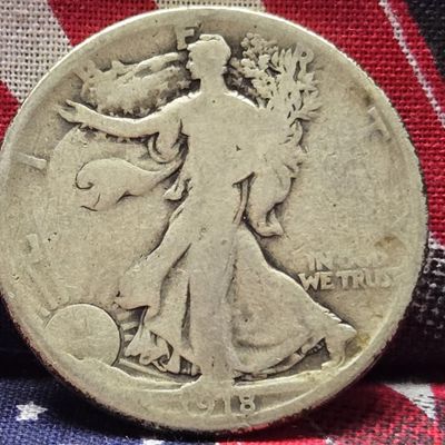 Sale Photo Thumbnail #49: 1918 Walking Liberty Half Dollar, 90% Silver