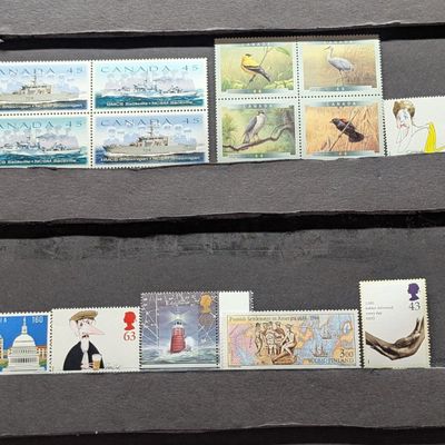 Sale Photo Thumbnail #382: Fourteen Assorted Canada Stamps, All Mint, Original Gum, Never Hinged