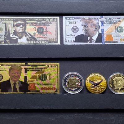 Sale Photo Thumbnail #185: 2024 Donald Trump Novelty Collectibles - Donald Trump Notes & Coins/Rounds - No Melt/Face Value