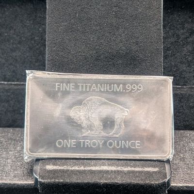 Sale Photo Thumbnail #327: .999 One Troy Ounce Titanium, Buffalo Style Bar, BU