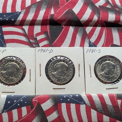 Sale Photo Thumbnail #120: 1981-P, 1981-D, & 1981-S Susan B. Anthony Dollars