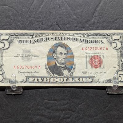 Sale Photo Thumbnail #202: 1963 "Red Seal" $5 Bank Note