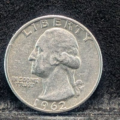 Sale Photo Thumbnail #369: 1962-D Washington Quarter, 64 Years old, 90% Silver