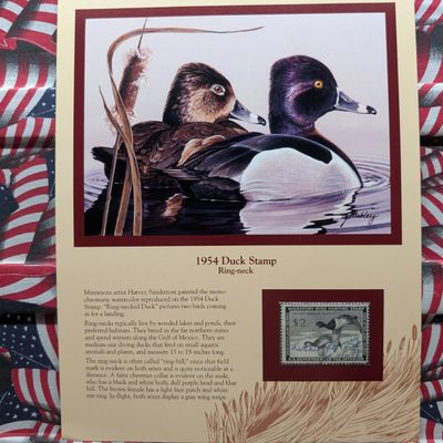 Sale Photo Thumbnail #395: 1954 Dept. Of The Interior Duck Stamp, RW-21, Signed