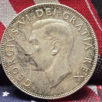 Sale Photo Thumbnail #43: 1952 Canadian Half Dollar, 80% Silver