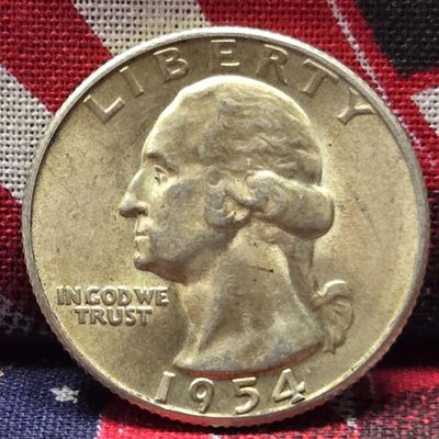 Sale Photo Thumbnail #109: 1954-S Washington Quarter, 90% Silver