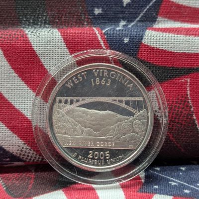 Sale Photo Thumbnail #110: 2005-S Proof Silver Washington Quarter - West Virginia