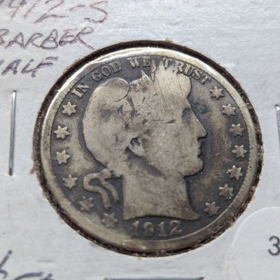 Sale Photo Thumbnail #223: 1912-S Barber 90% Silver Half Dollar