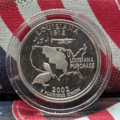 Sale Photo Thumbnail #240: 2002-S Proof Washington 90% Silver Quarter - Louisiana