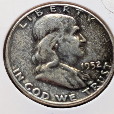 Sale Photo Thumbnail #215: 1952-D Franklin 90% Silver Half Dollar