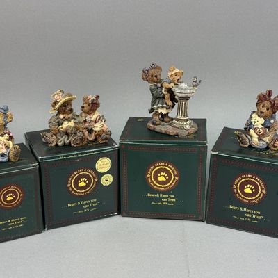 Sale Photo Thumbnail #140: 4 Boyds Bears Resin Bearstone Figurines
