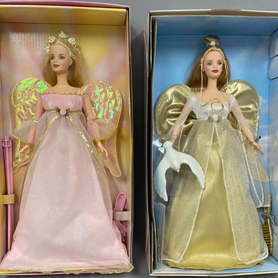 Sale Photo Thumbnail #445: 2 Mattel Special Edition Angelic Barbie Dolls