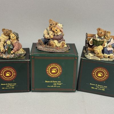 Sale Photo Thumbnail #142: 3 Boyds Bears Resin Bearstone Collection Figurines