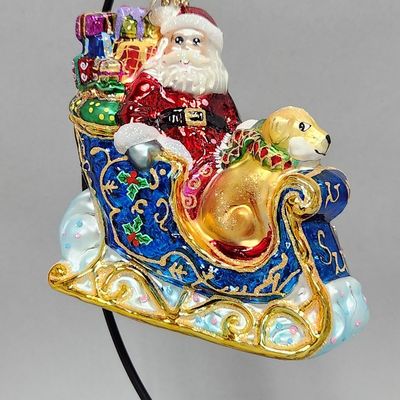 Sale Photo Thumbnail #390: Radko Special Delivery Santa Sleigh