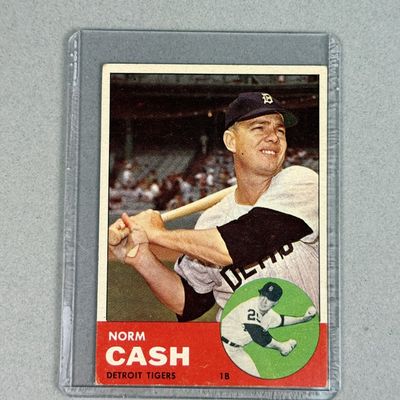 Sale Photo Thumbnail #26: 1963 Topps Norm Cash #445 Card
