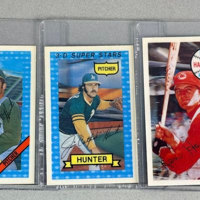 Sale Photo Thumbnail #35: 3 Kellogg's 3-D Super Stars Baseball Cards