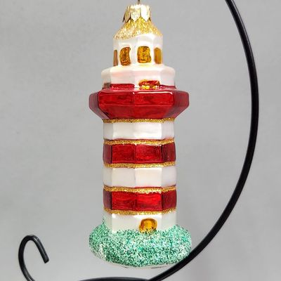 Sale Photo Thumbnail #393: Glass Lighthouse Ornament #3