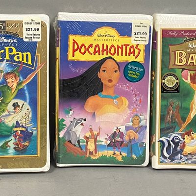 Sale Photo Thumbnail #155: 3 Sealed Walt Disney Masterpiece VHS Tapes