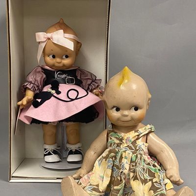 Sale Photo Thumbnail #55: Effanbee Vinyl & Vintage Composition Kewpie Dolls