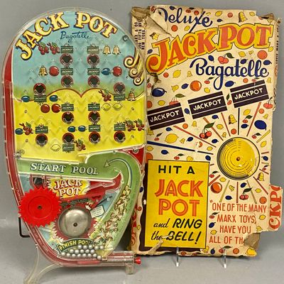 Sale Photo Thumbnail #61: Marx Deluxe Jackpot Bagatelle Pinball Game
