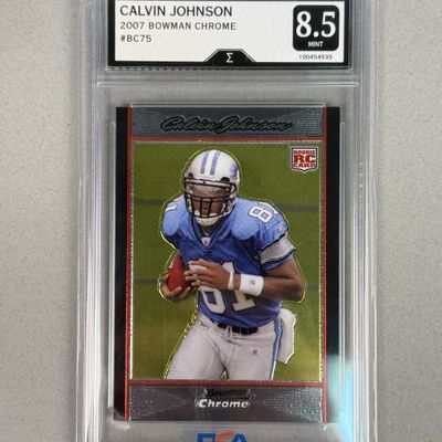 Sale Photo Thumbnail #9: 2007 Bowman Chrome Calvin Johnson Rookie Sigma 8.5