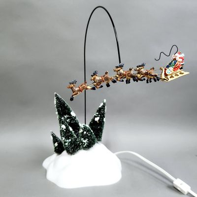 Sale Photo Thumbnail #348: Dept 56 Up Up & Away Animated Reindeer & Sleigh