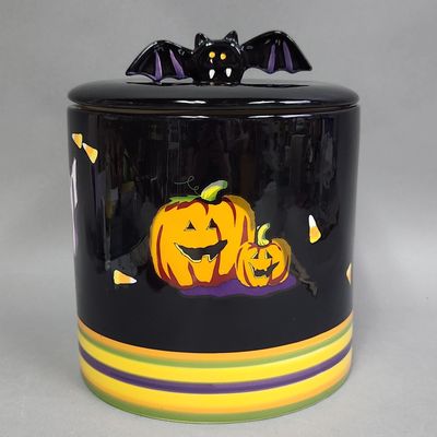 Sale Photo Thumbnail #398: Halloween BOOlevard Bat Handle Cookie Jar