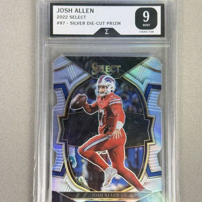 Sale Photo Thumbnail #11: Panini Select Josh Allen Silver Die-Cut Card