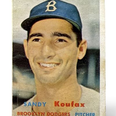 Sale Photo Thumbnail #2: 1957 Topps #302 Sandy Koufax Baseball Card