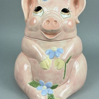 Sale Photo Thumbnail #248: Dolly Ceramic Pig Cookie Jar