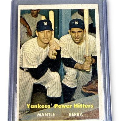 Sale Photo Thumbnail #3: 1957 Topps Mantle & Berra Baseball Card