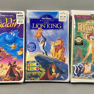 Sale Photo Thumbnail #150: Walt Disney Sealed VHS Trio