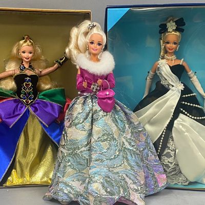 Sale Photo Thumbnail #439: 3 Mattel Limited Edition Barbie Dolls