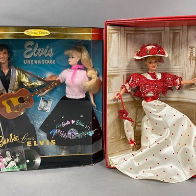 Sale Photo Thumbnail #414: Mattel Elvis & Coca-Cola Barbie Dolls