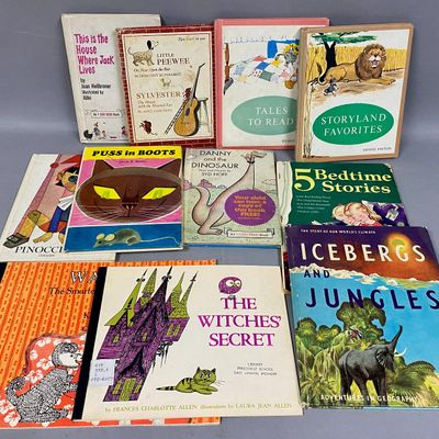Sale Photo Thumbnail #480: 11 Mid-Century Illustrated Childrens Books